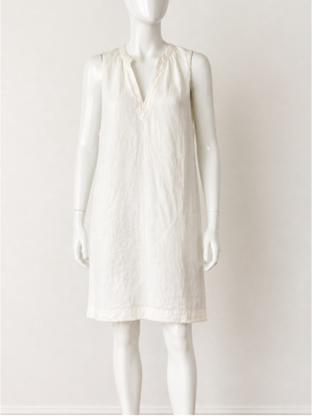 Splendid White Linen Shift Dress Sleeveless Minimal Summer XL - Picture 10 of 10